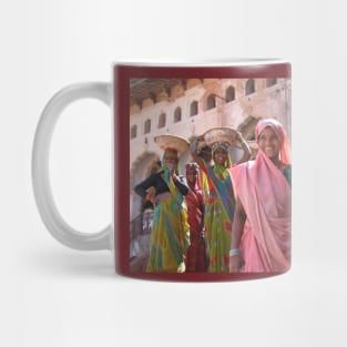 Indian women at work, Orchha, India Mug